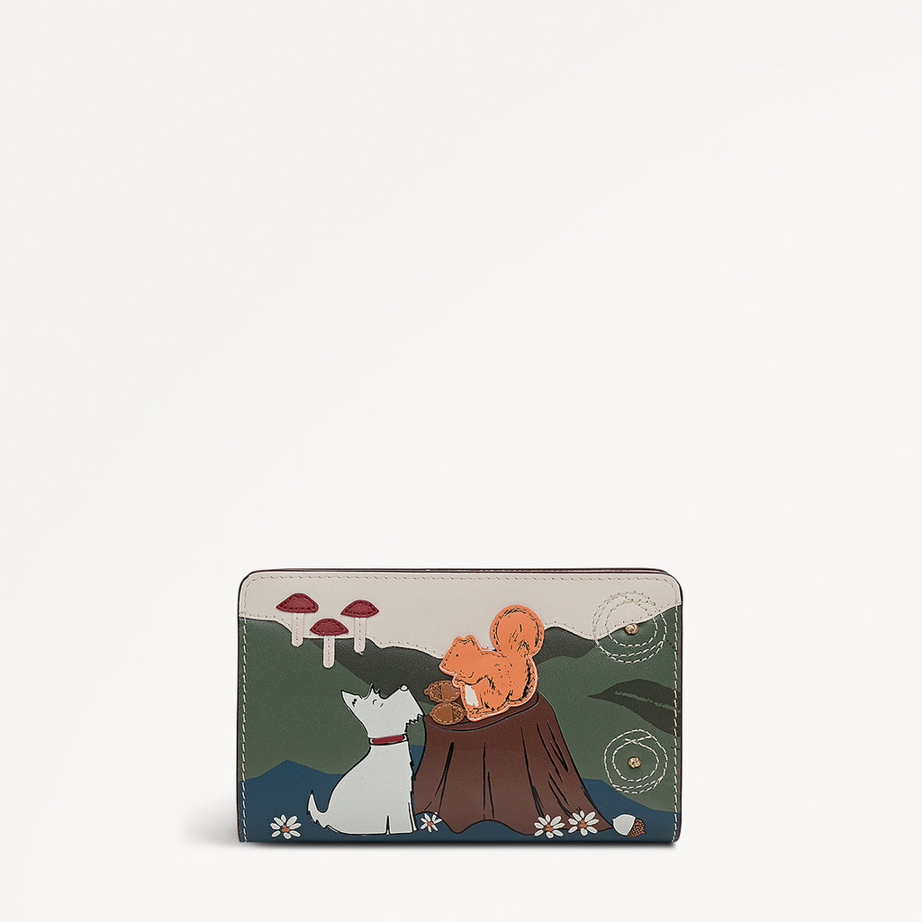Autumn Leaves Medium Bifold Wallet in Snow - 112050