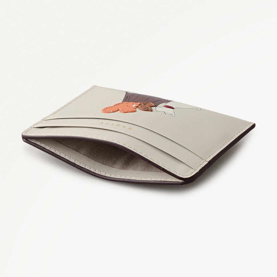 Autumn Leaves Small Card Holder in Snow - 112051