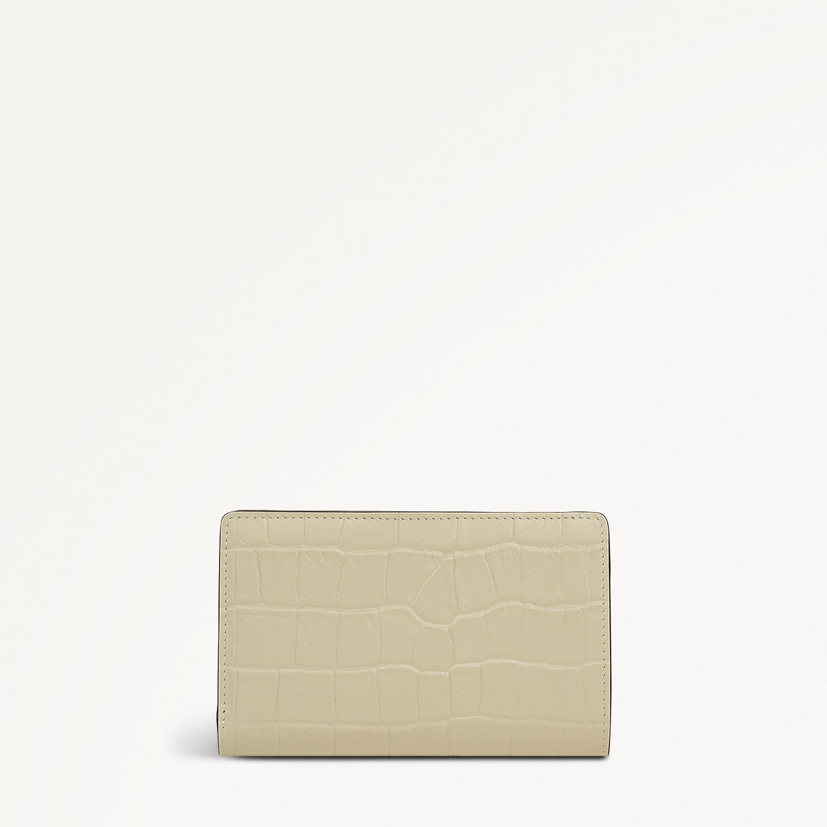 Picton Place Faux Croc Medium Bifold Wallet in Snow - 112055