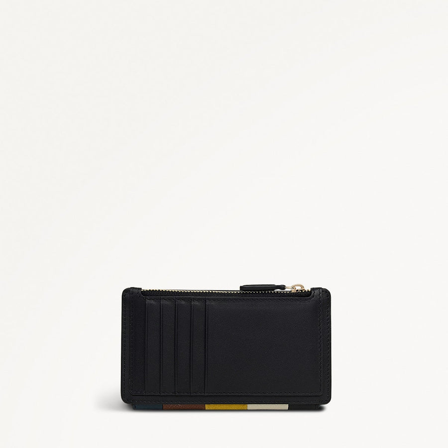 Coin Street Patchwork Medium Ziptop Wallet in Ochre - 112056