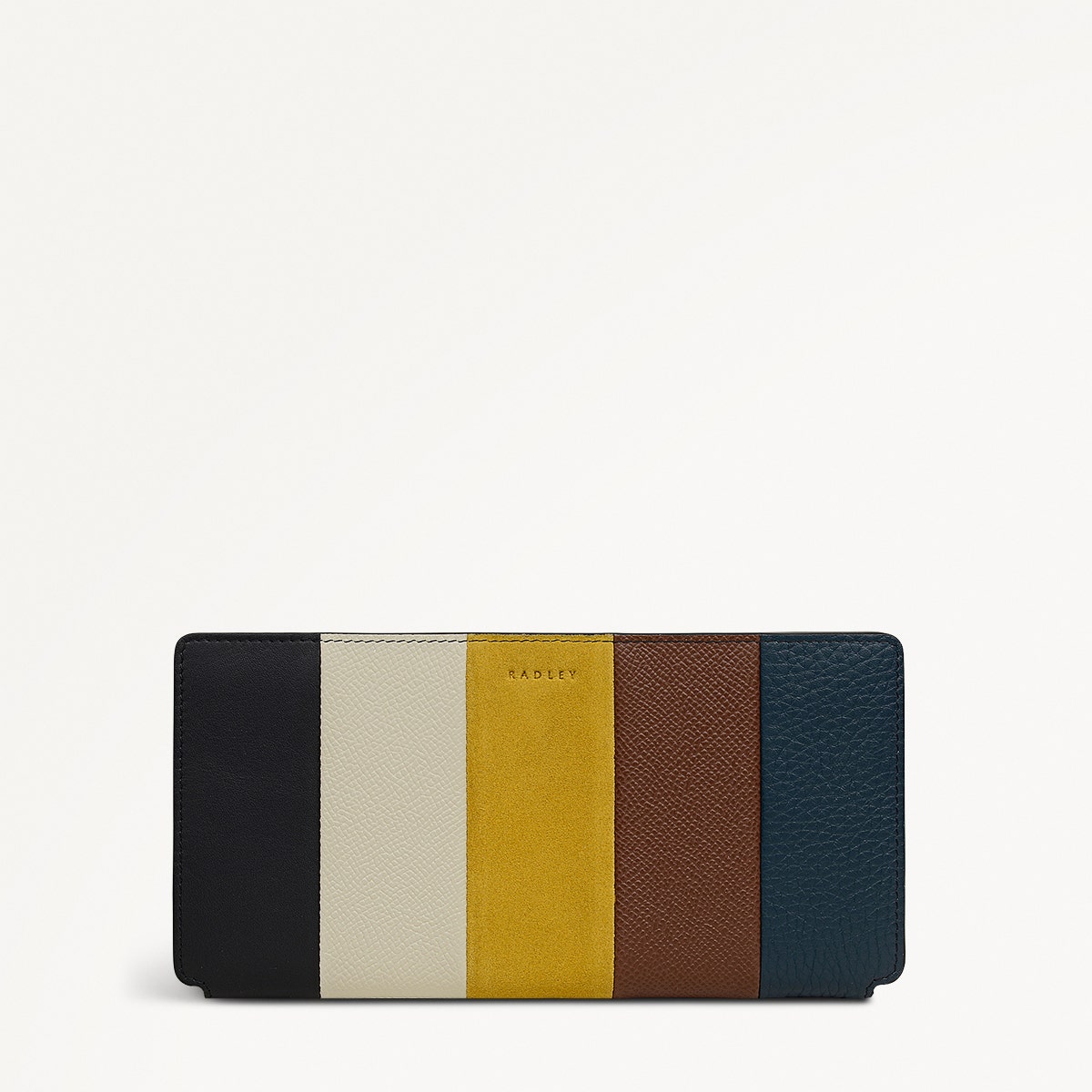 Coin Street Patchwork Large Bifold Wallet in Ochre - 112057
