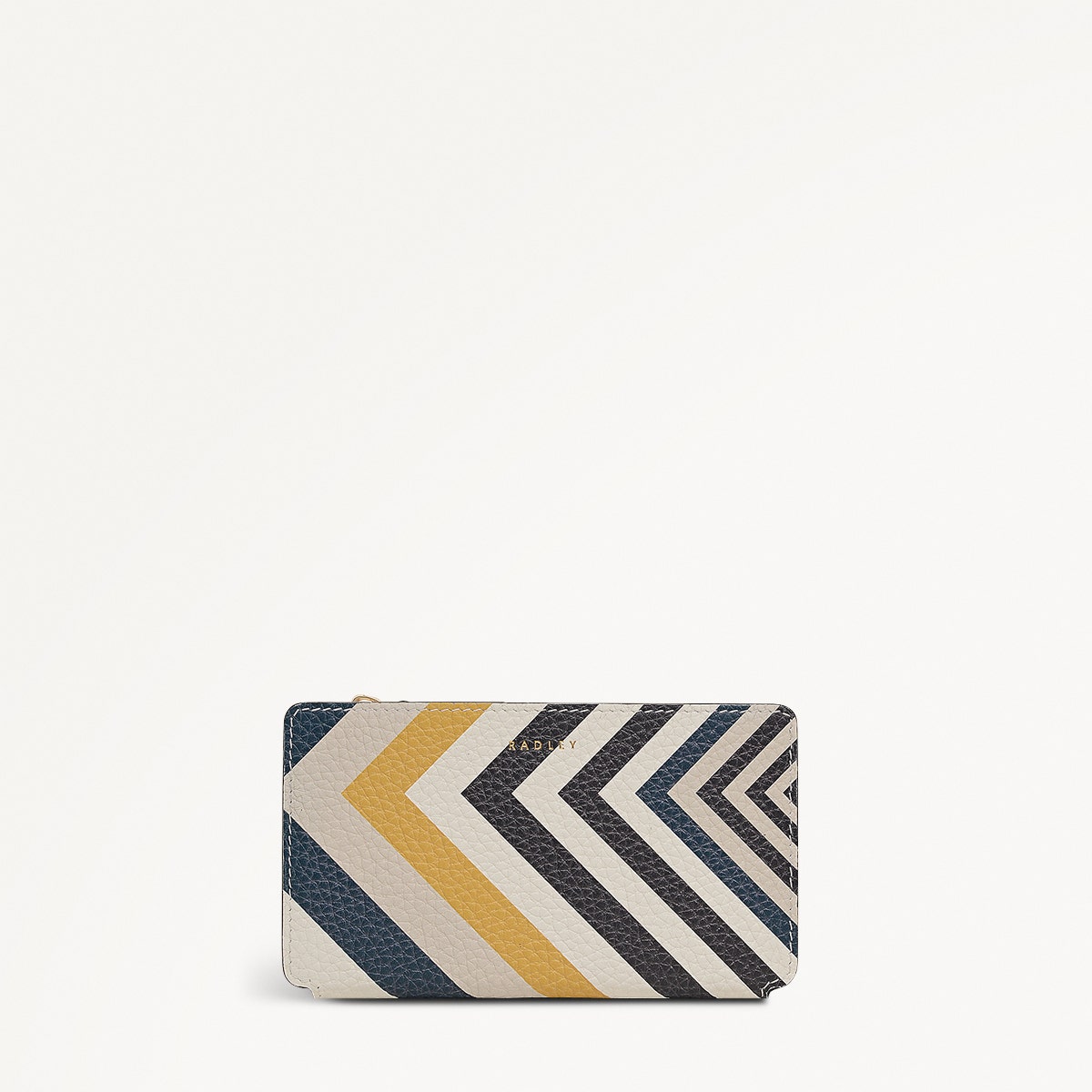 Coin Street Leather Medium Ziptop Wallet in Chalk - 112060