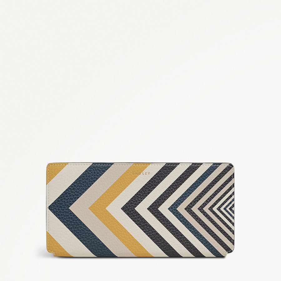 Coin Street Print Large Bifold Wallet in Chalk - 112061