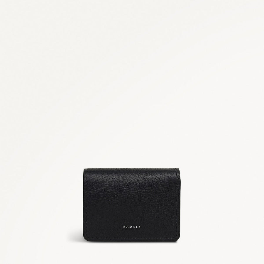 Chester Row Leather Small Card Holder in Black - 112064