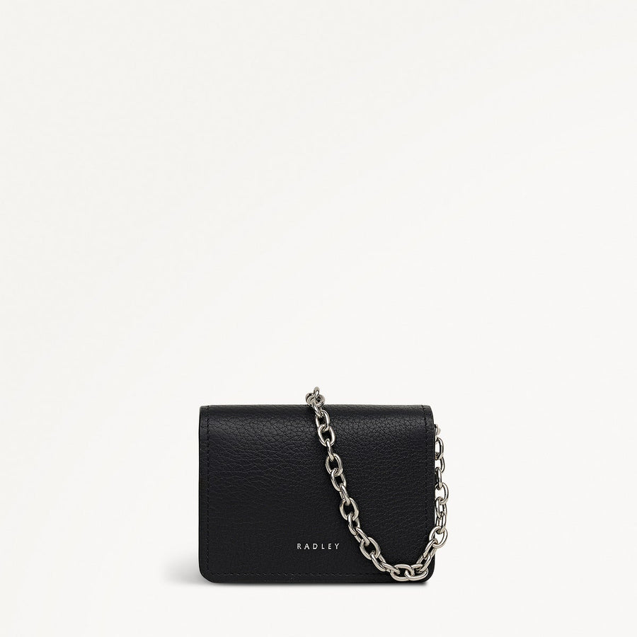 Chester Row Leather Small Card Holder in Black - 112064