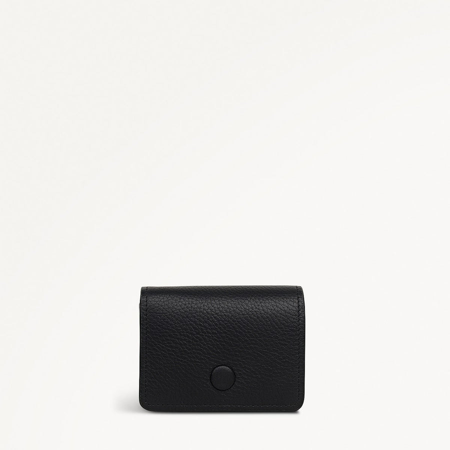 Chester Row Leather Small Card Holder in Black - 112064