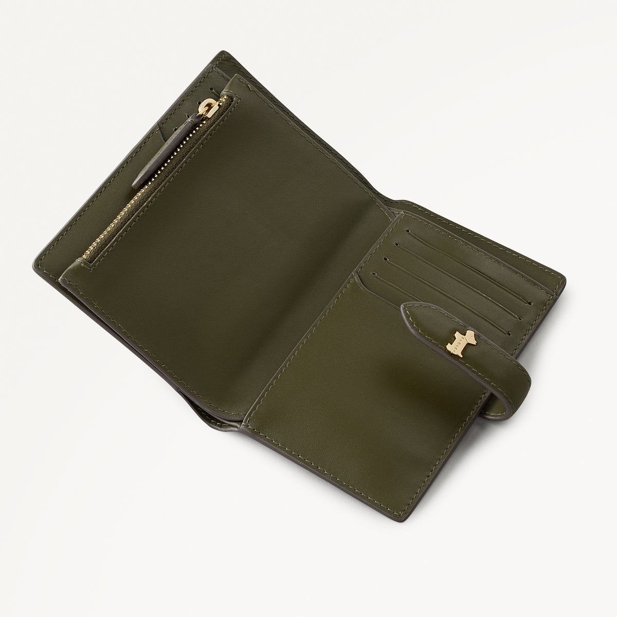 Willis Street Leather Medium Bifold Wallet in Pine Needle - 112073
