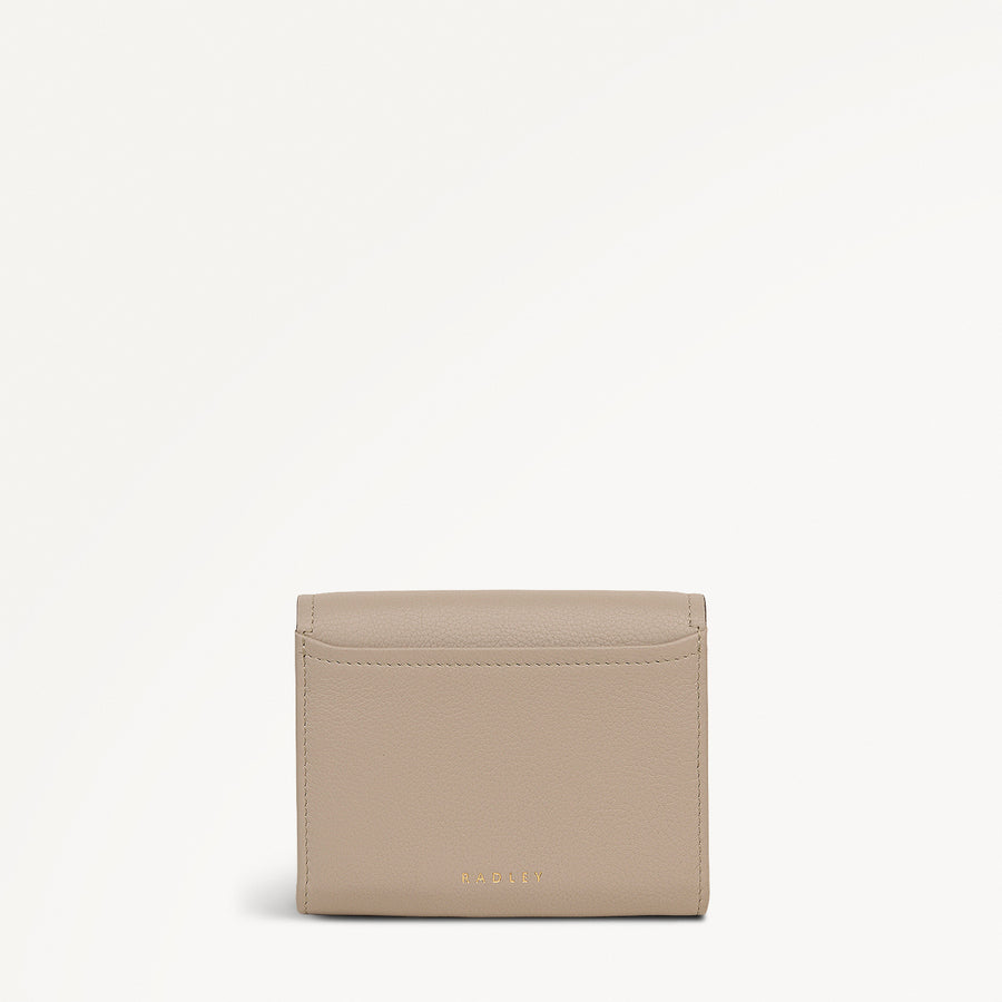 Bathurst Mews Leather Medium Flapover Wallet in Porcini - 112079