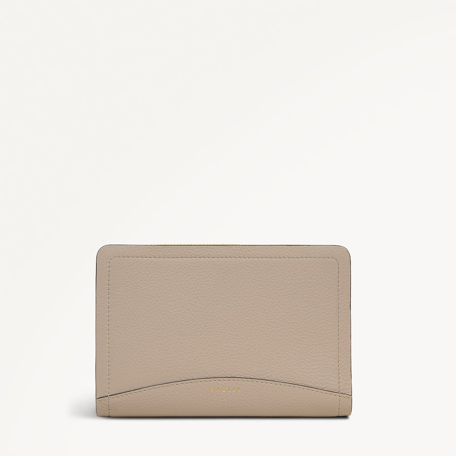 The Chancery Leather Medium Zip Around Wallet in Porcini - 112084