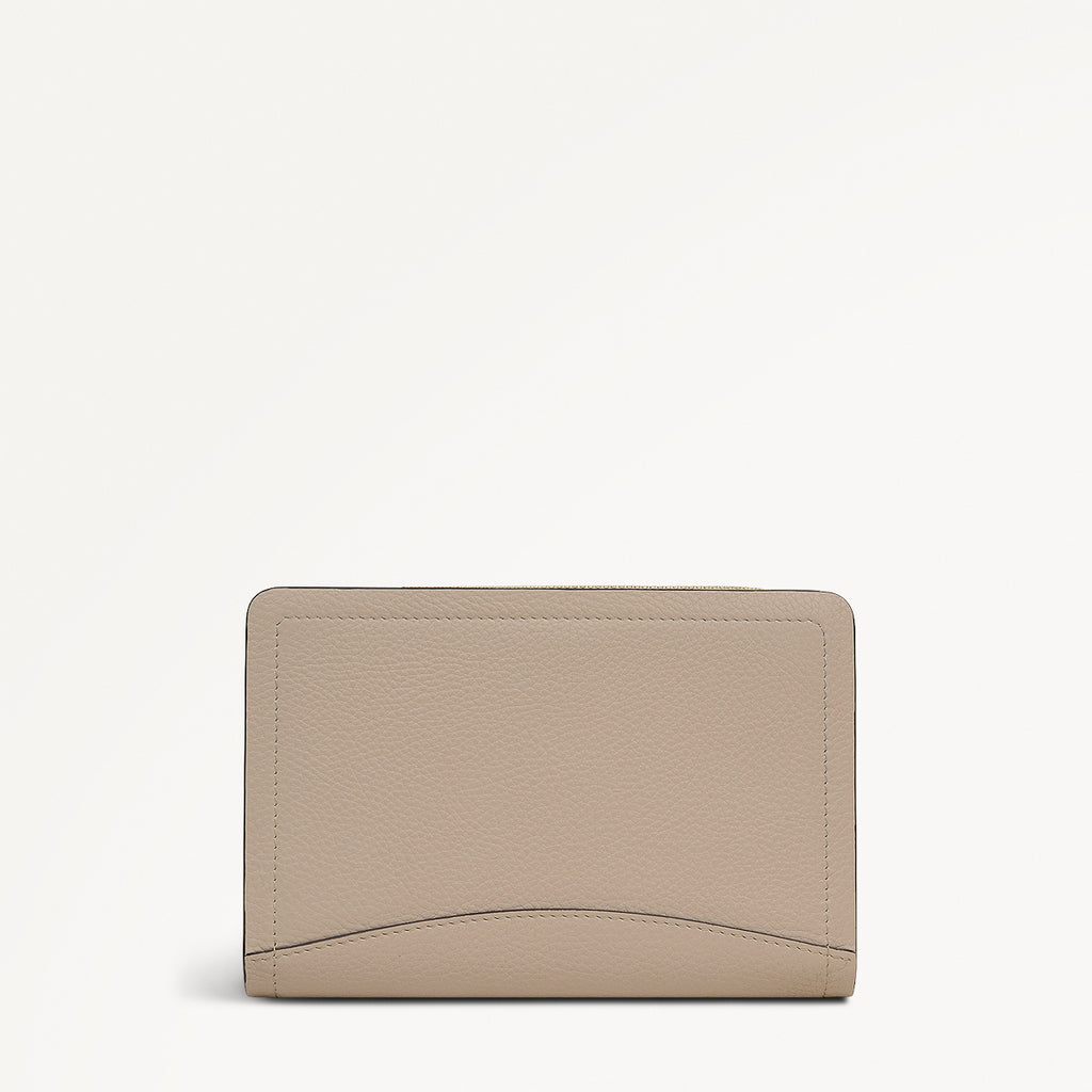 The Chancery Leather Medium Zip Around Wallet in Porcini - 112084