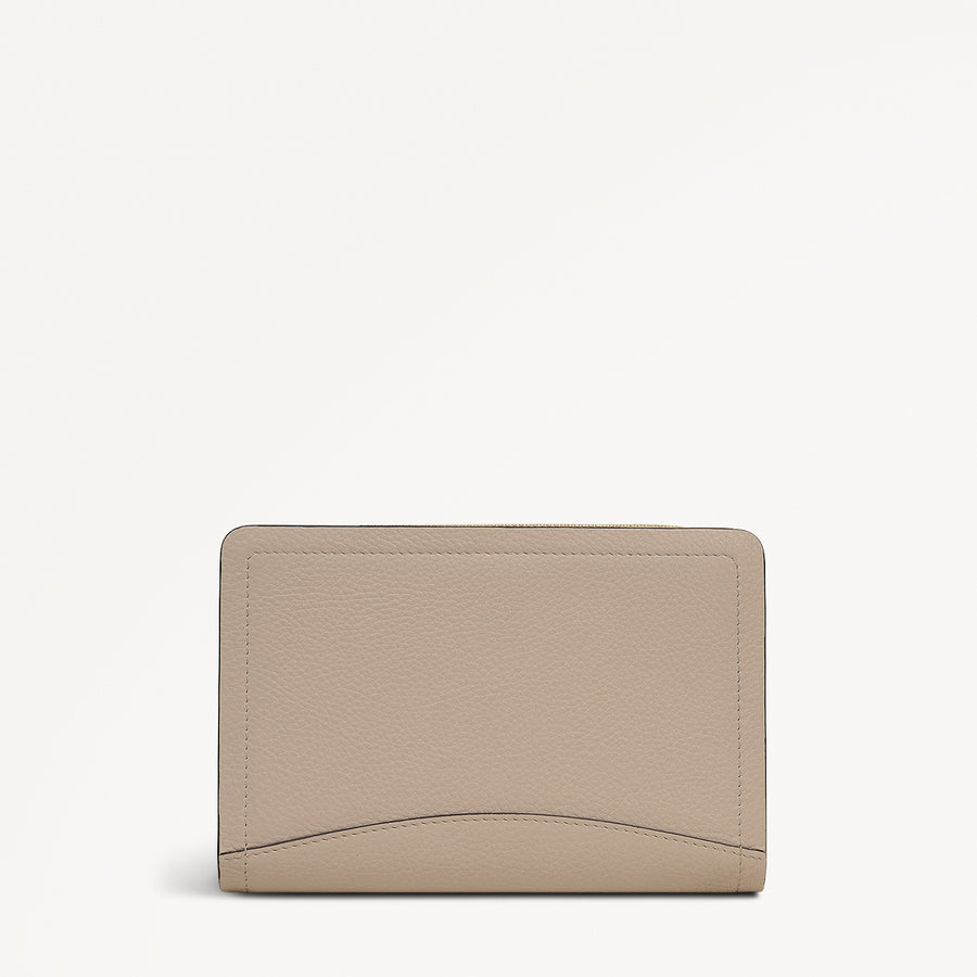 The Chancery Leather Medium Zip Around Wallet in Porcini - 112084