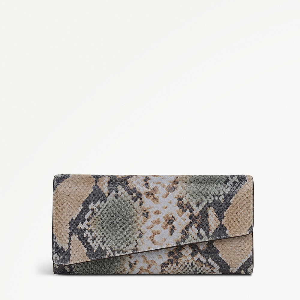 The Kensal Faux Snake Large Flapover Wallet - RSE14610
