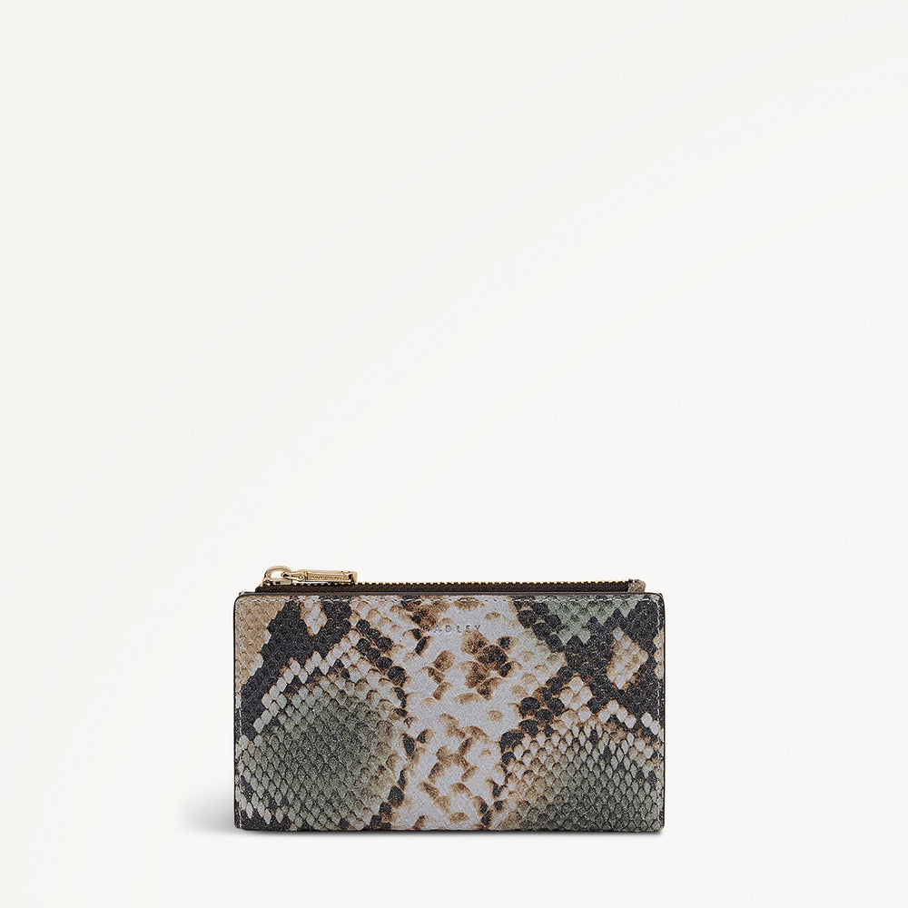 Coin Street Faux Snake Medium Ziptop Wallet - RSE14902