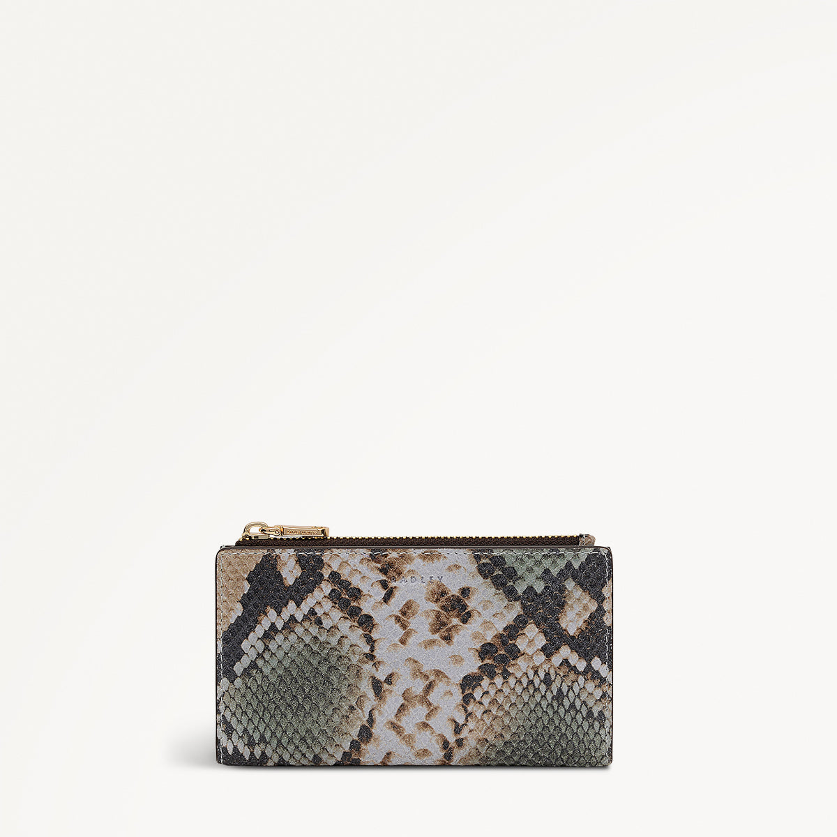 Coin Street Leather Medium Ziptop Wallet in Pine Needle - 112092