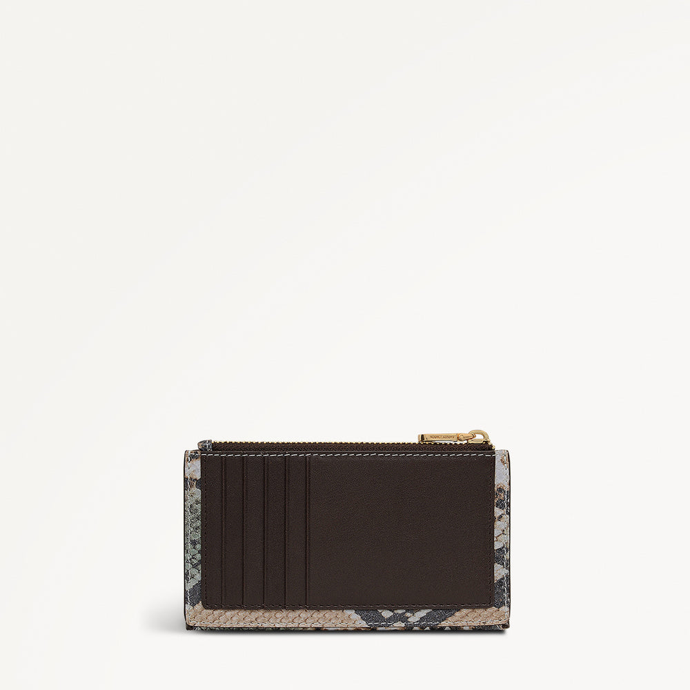Coin Street Leather Medium Ziptop Wallet in Pine Needle - 112092