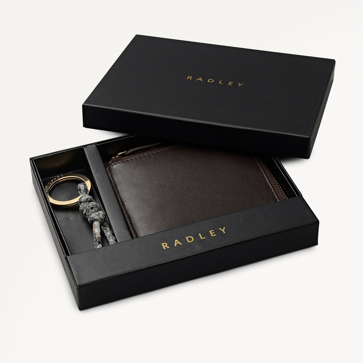 Chilworth Street Leather Medium Boxed Wallet And Keyring in Pine Needle - 112098