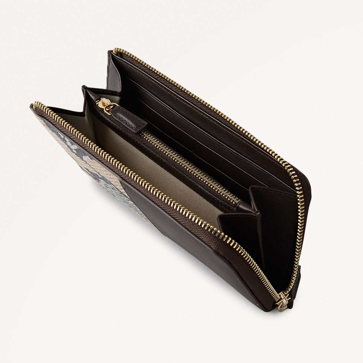 Chilworth Street Leather Large Zip Around Wallet in Pine Needle - 112099