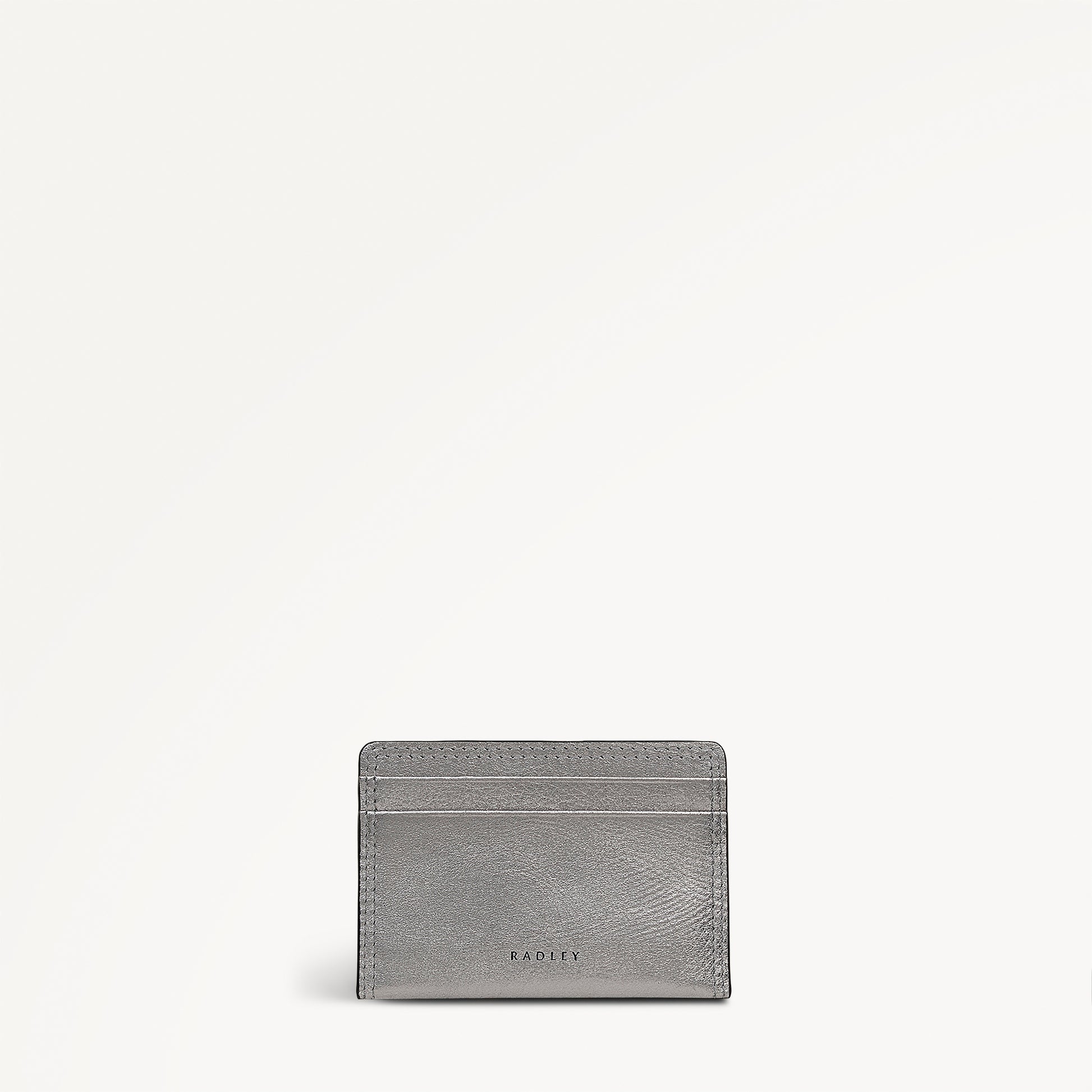 Coin Street Leather Small  Card Holder in Silver - 112109