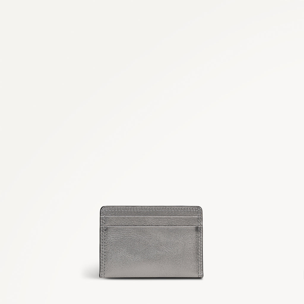 Coin Street Leather Small  Card Holder in Silver - 112109