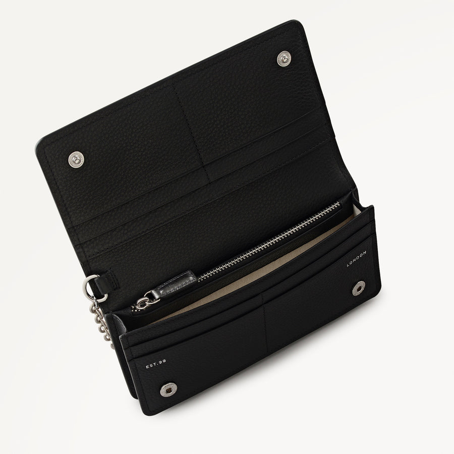 Chester Row Leather Large Bifold Wallet in Silver - 112110