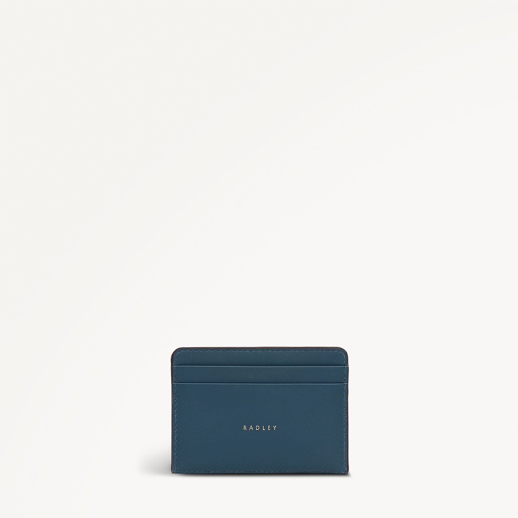 An Ice Day Leather Small Card Holder in Teal - 112120
