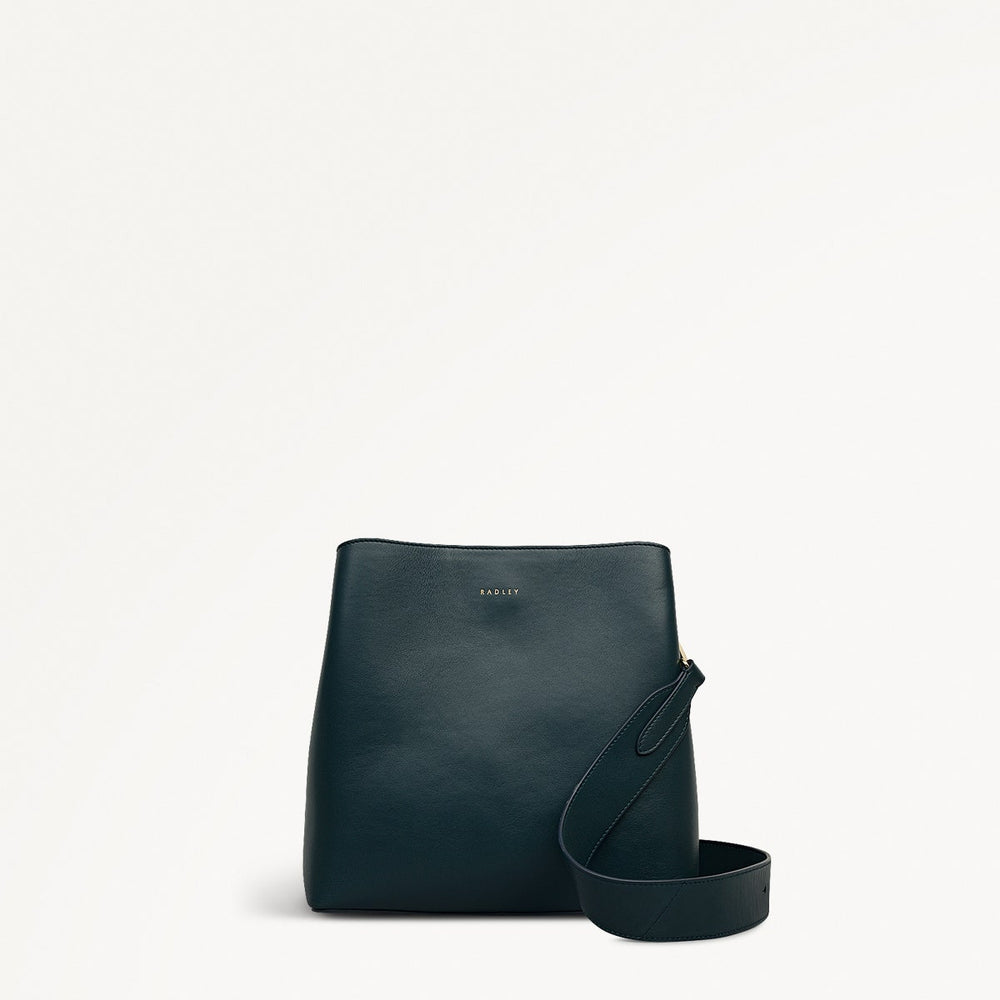 Dukes Place Leather Medium Compartment Cross Body Bag in Teal - 112124