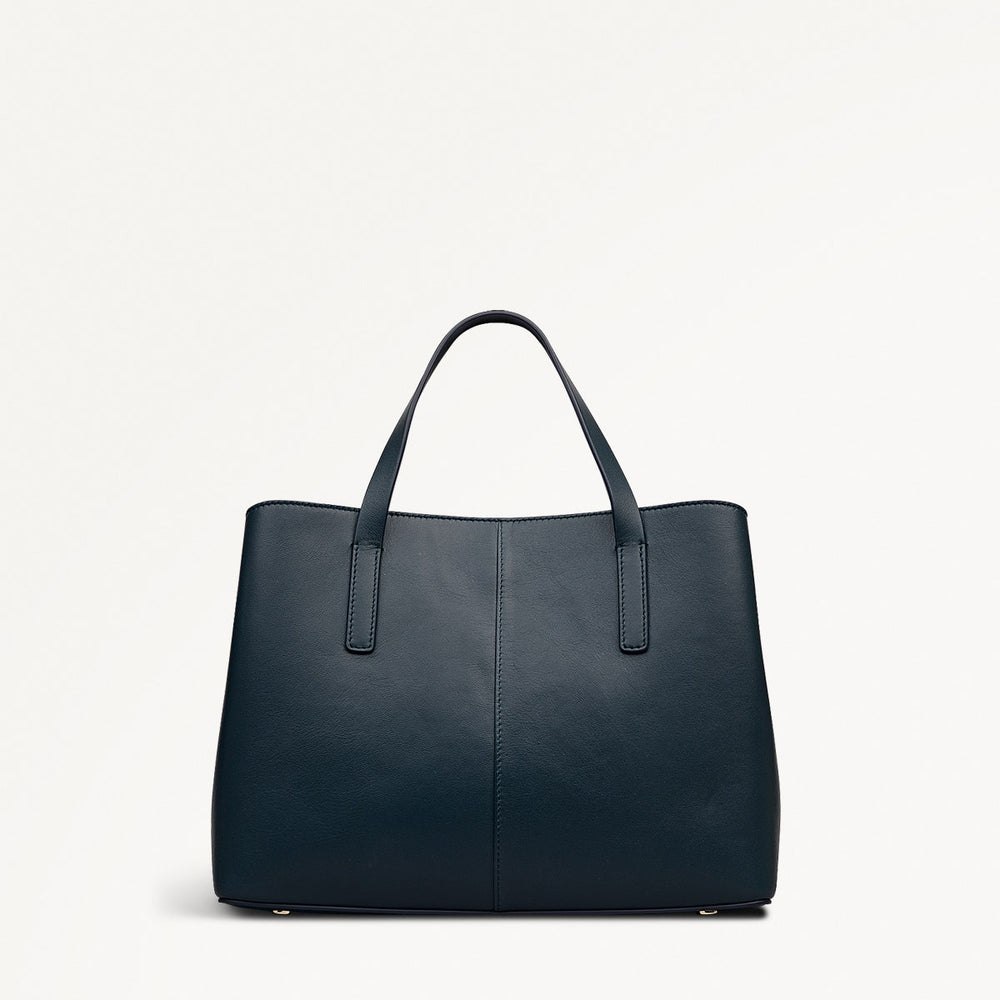 Dukes Place Leather Medium Ziptop Satchel Bag in Teal - 112125