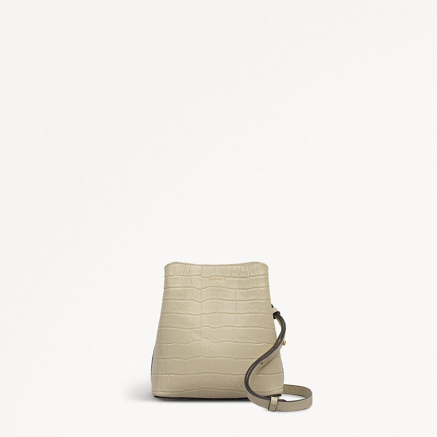 Dukes Place Leather Small Compartment Cross Body Bag in Snow - 112127