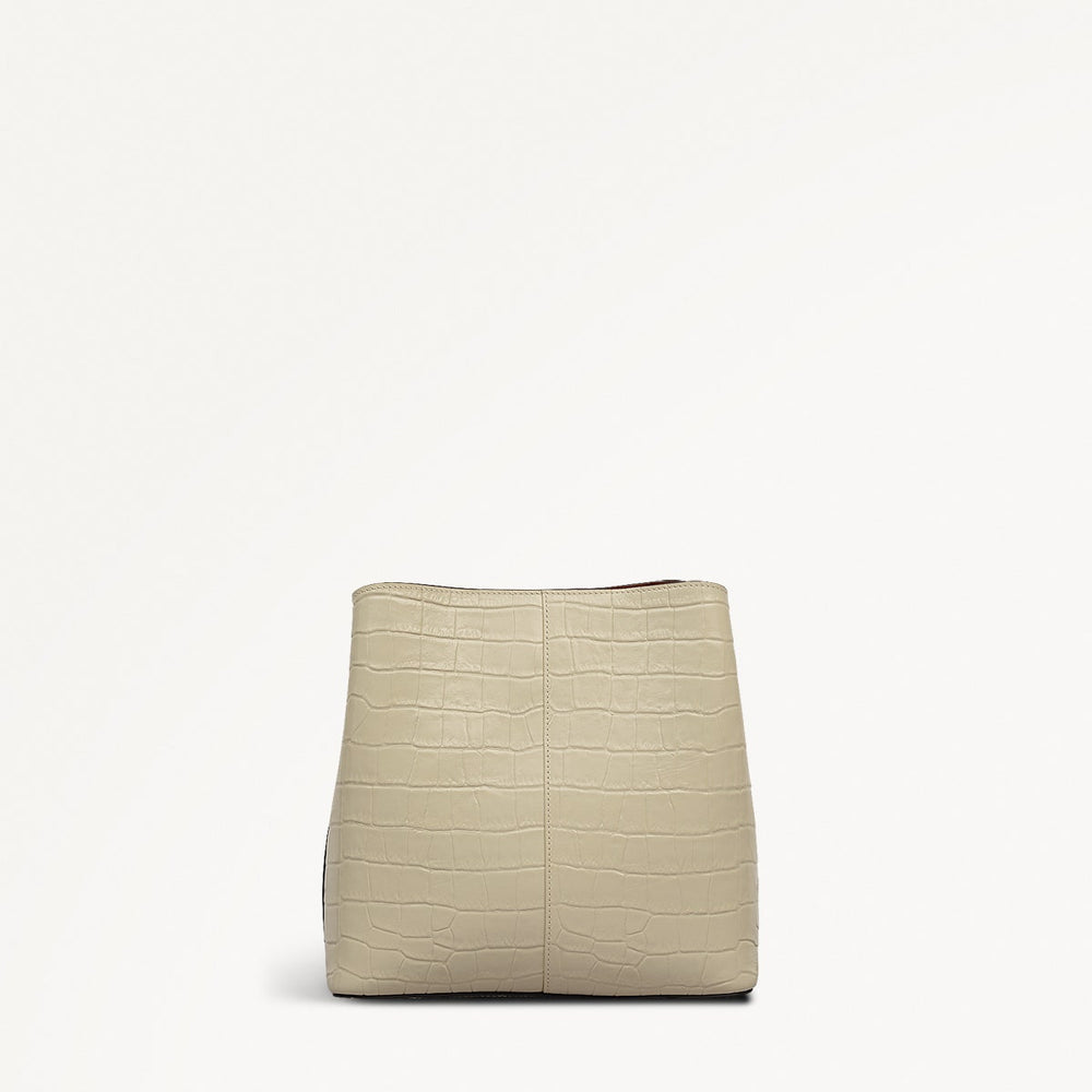 Dukes Place Leather Medium Compartment Cross Body Bag in Snow - 112128