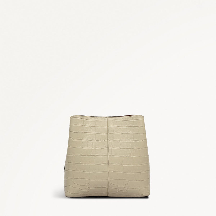 Dukes Place Leather Medium Compartment Cross Body Bag in Snow - 112128