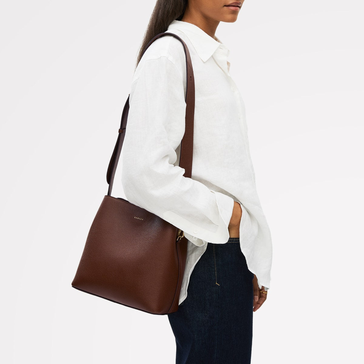 Chocolate Medium Compartment Cross Body | Dukes Place AW25