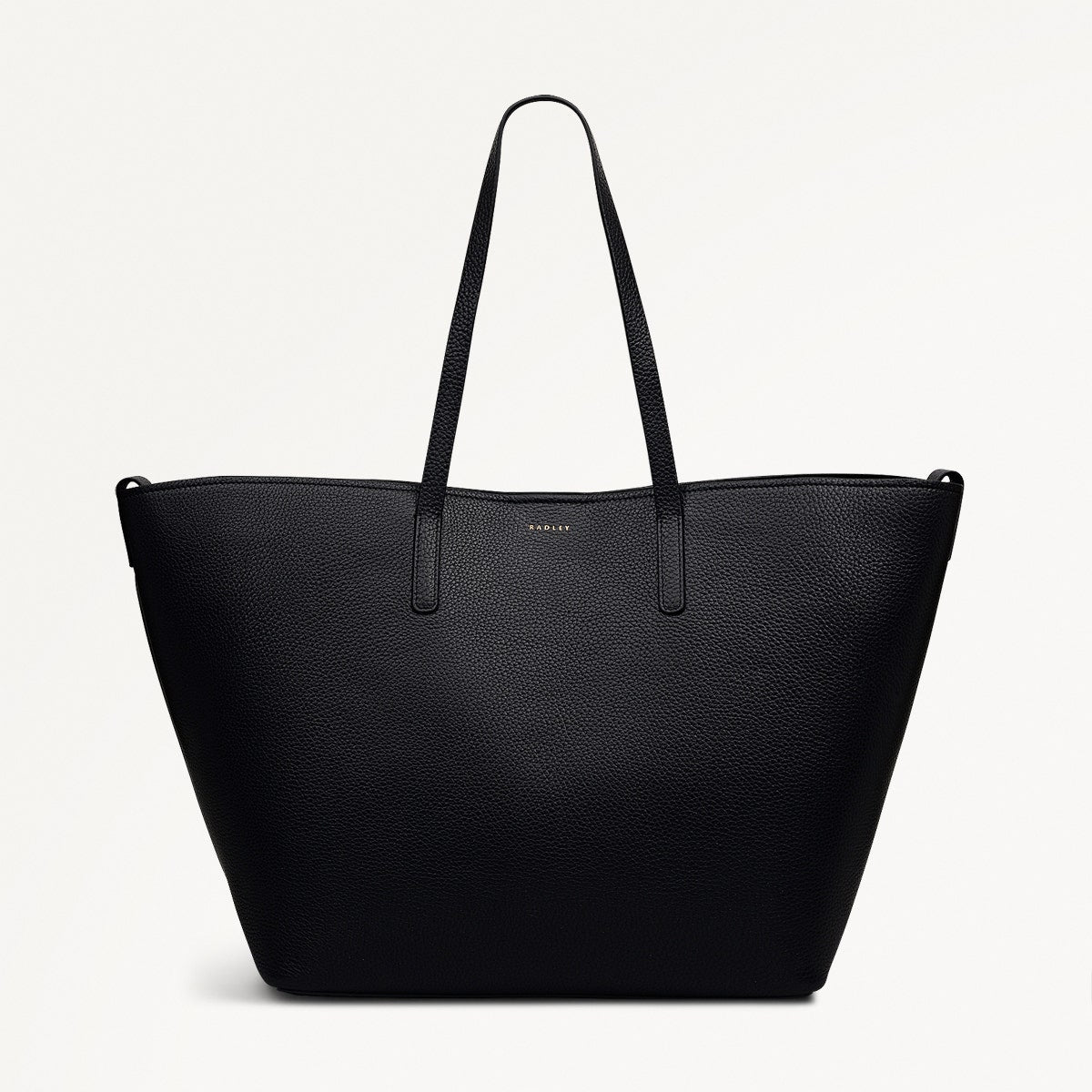 Dukes Place Leather Large Open Top Tote Bag in Black - 112133