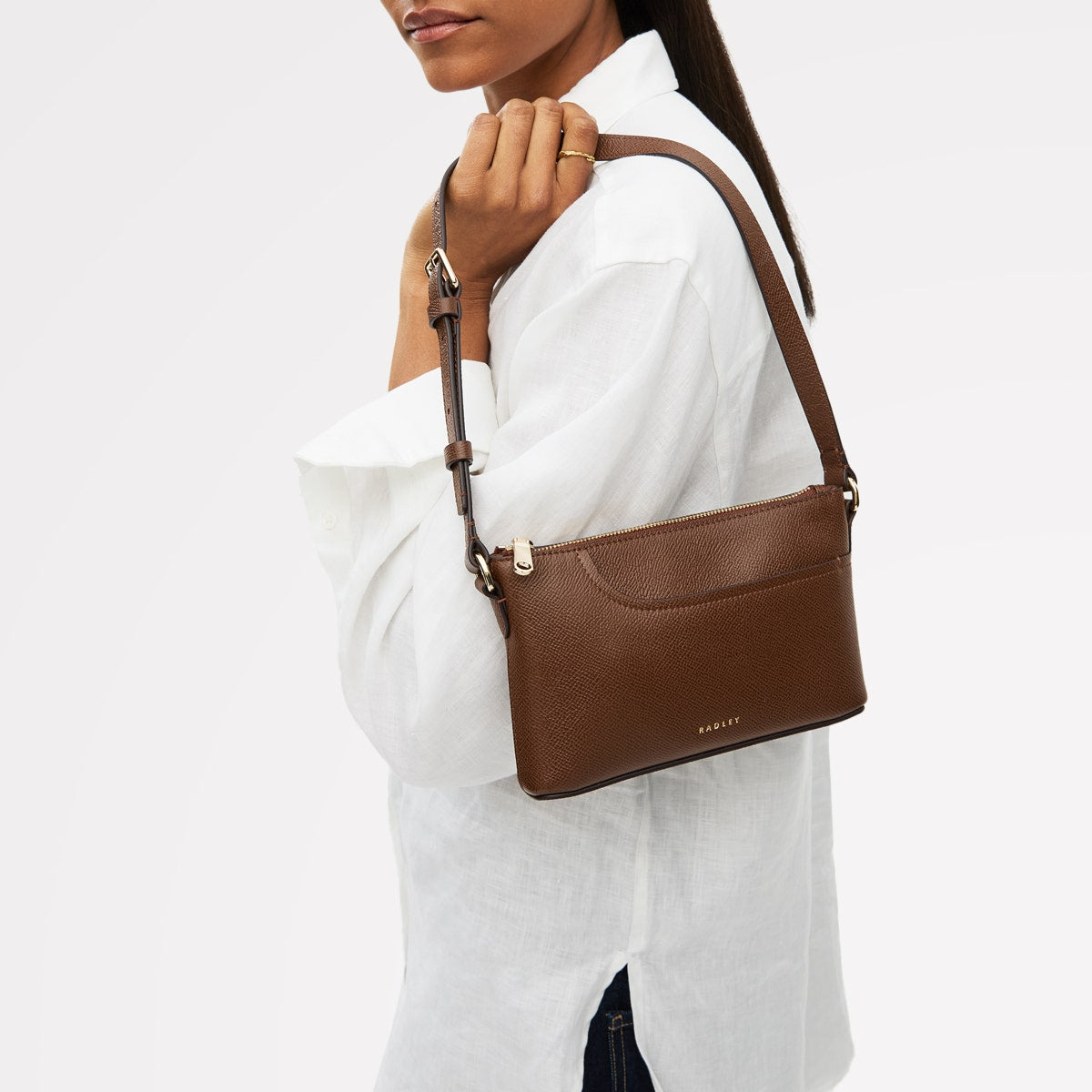 Chocolate Mini Ziptop Ew Shoulder | Pockets AW25 | Radley London