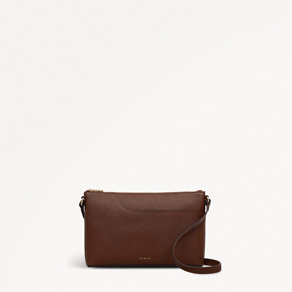 Chocolate Medium Ziptop East-West Cross Body Bag | Pockets AW25