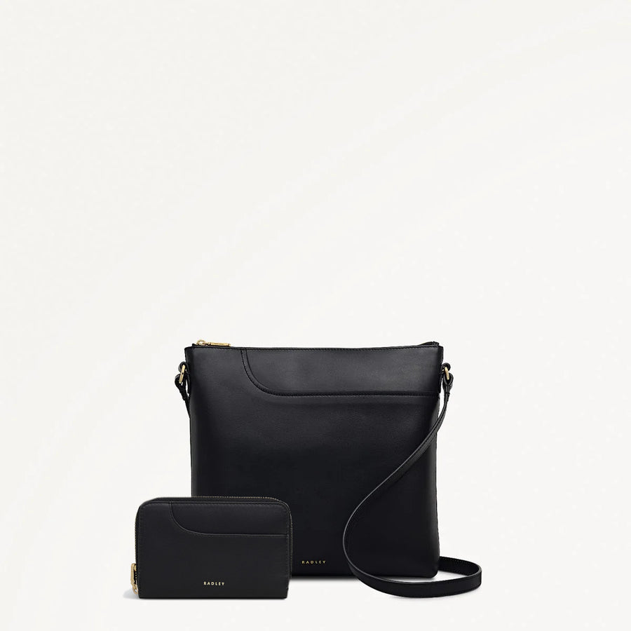 Pockets Large Ziptop Cross Body Bag and Wallet Bundle