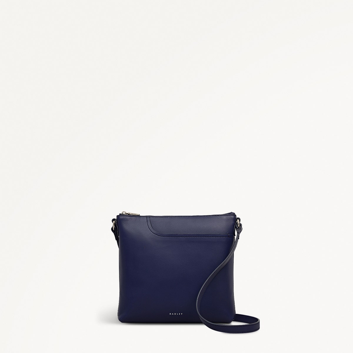 Pockets Leather Small Ziptop NS Cross Body Bag in Evenfall - 112150