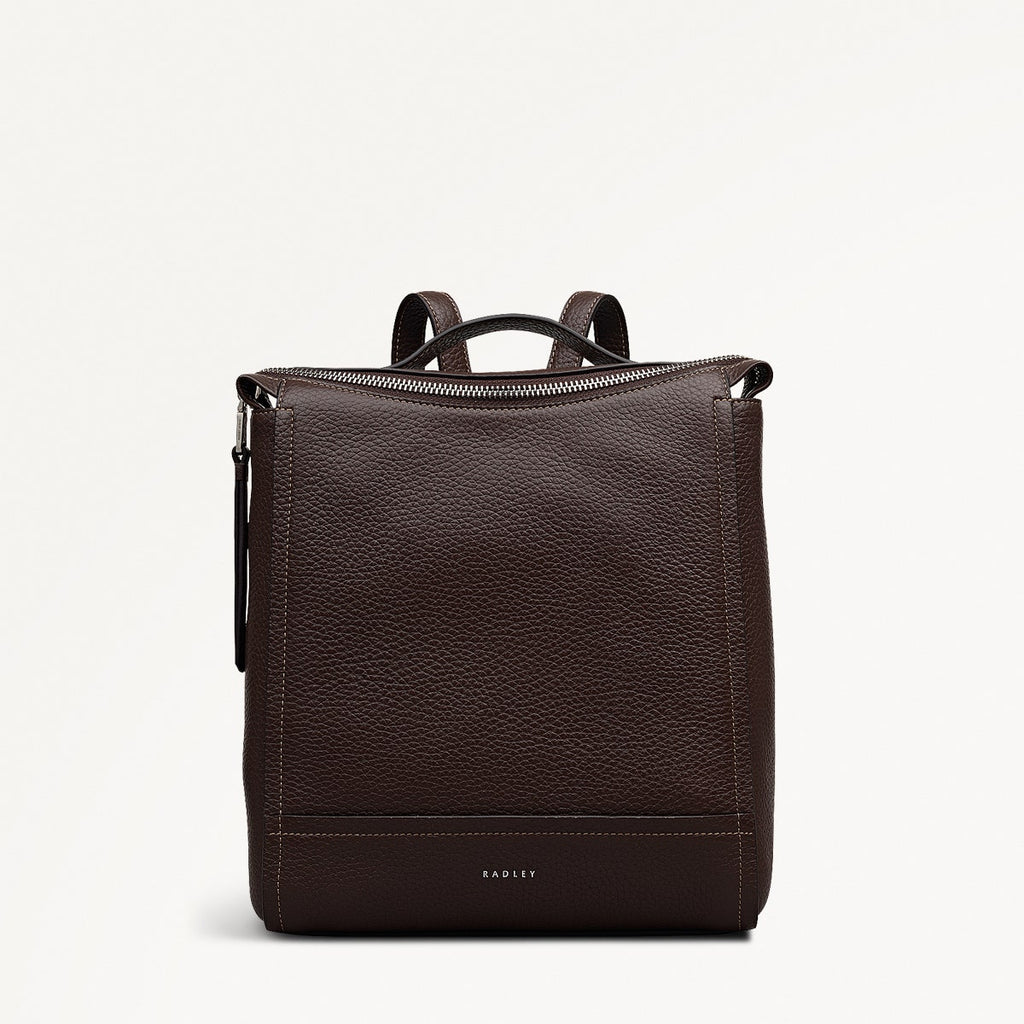 Oak Street Small Ziptop Backpack in Dark Oak - 112161