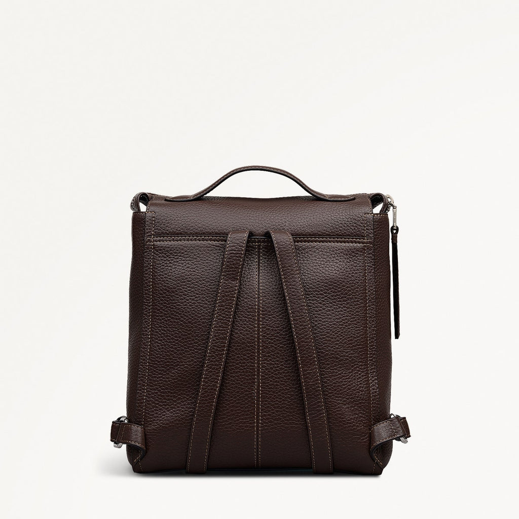 Oak Street Small Ziptop Backpack in Dark Oak - 112161