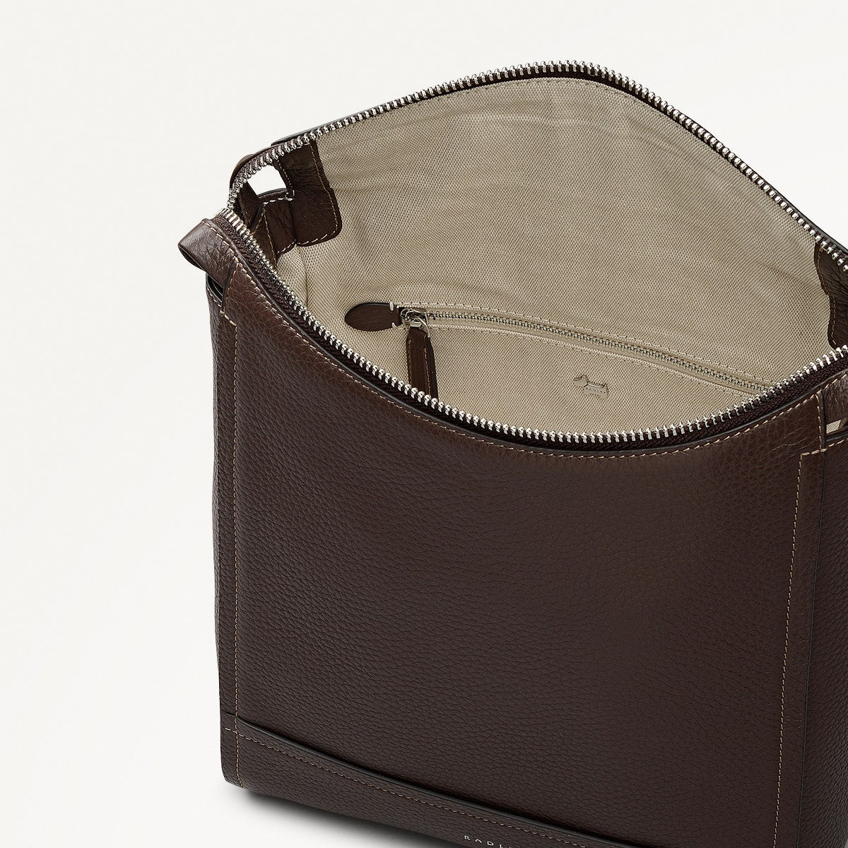 Dark Oak Small Ziptop Backpack | Oak Street AW25 | Radley London