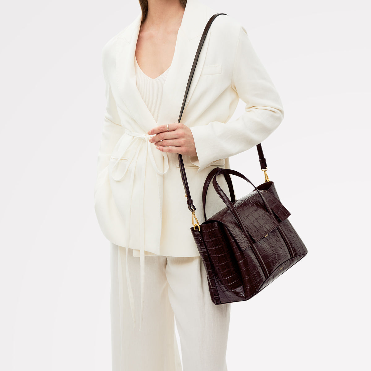 Dark Oak Medium Flapover Grab | The Chancery AW25 | Radley London