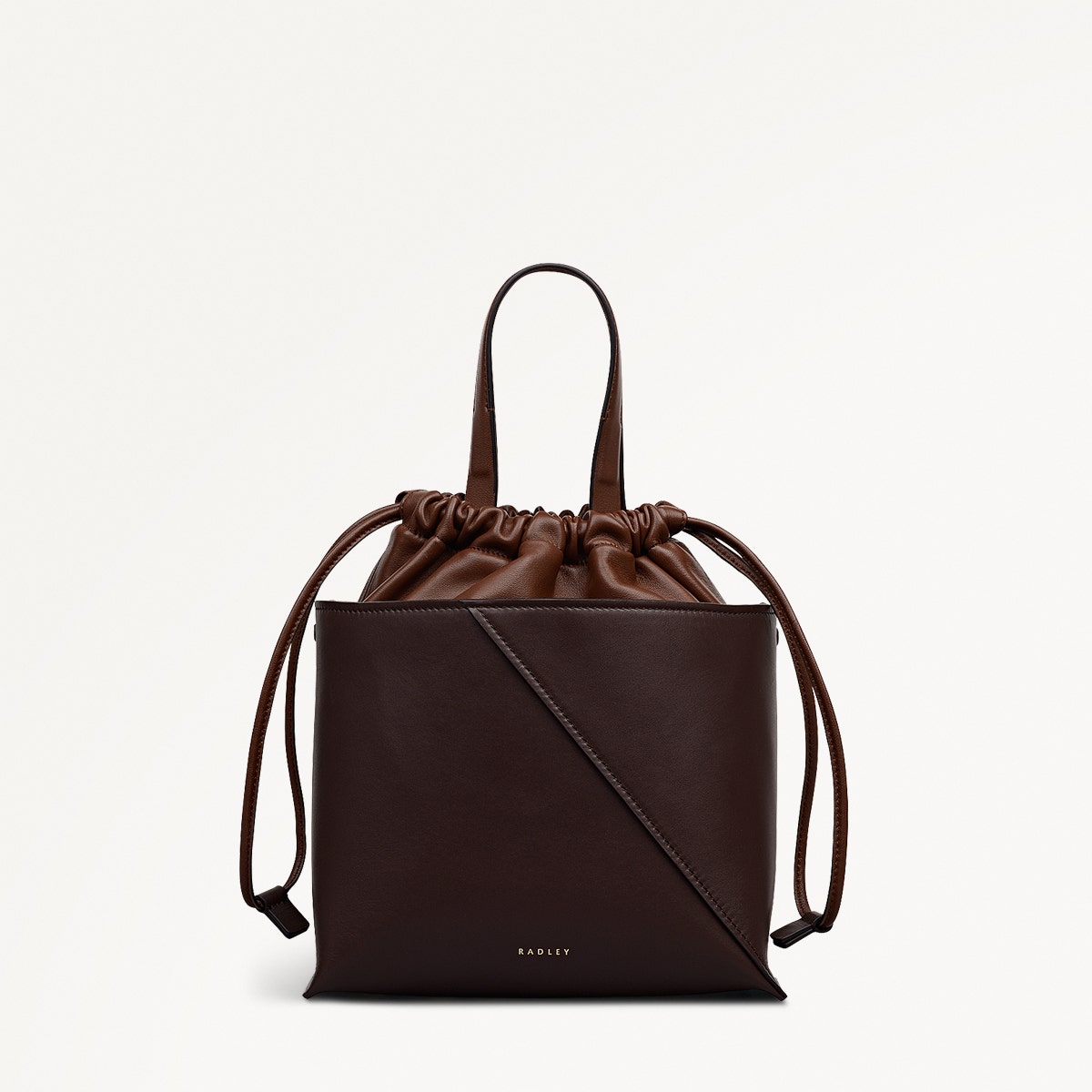 The Portobello Small Drawstring Cross Body Dark Oak - 112193