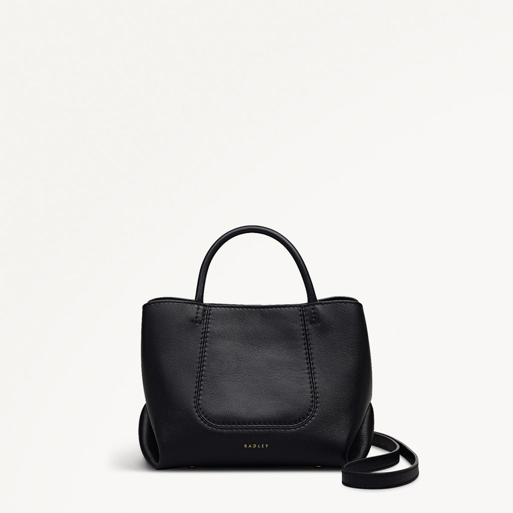 The Compton Small Ziptop Grab Bag in Black - 112199