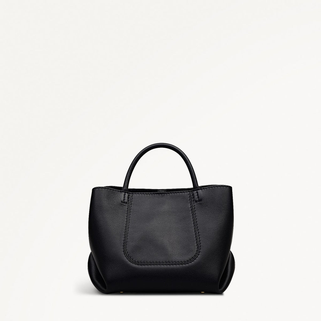 The Compton Small Ziptop Grab Bag in Black - 112199