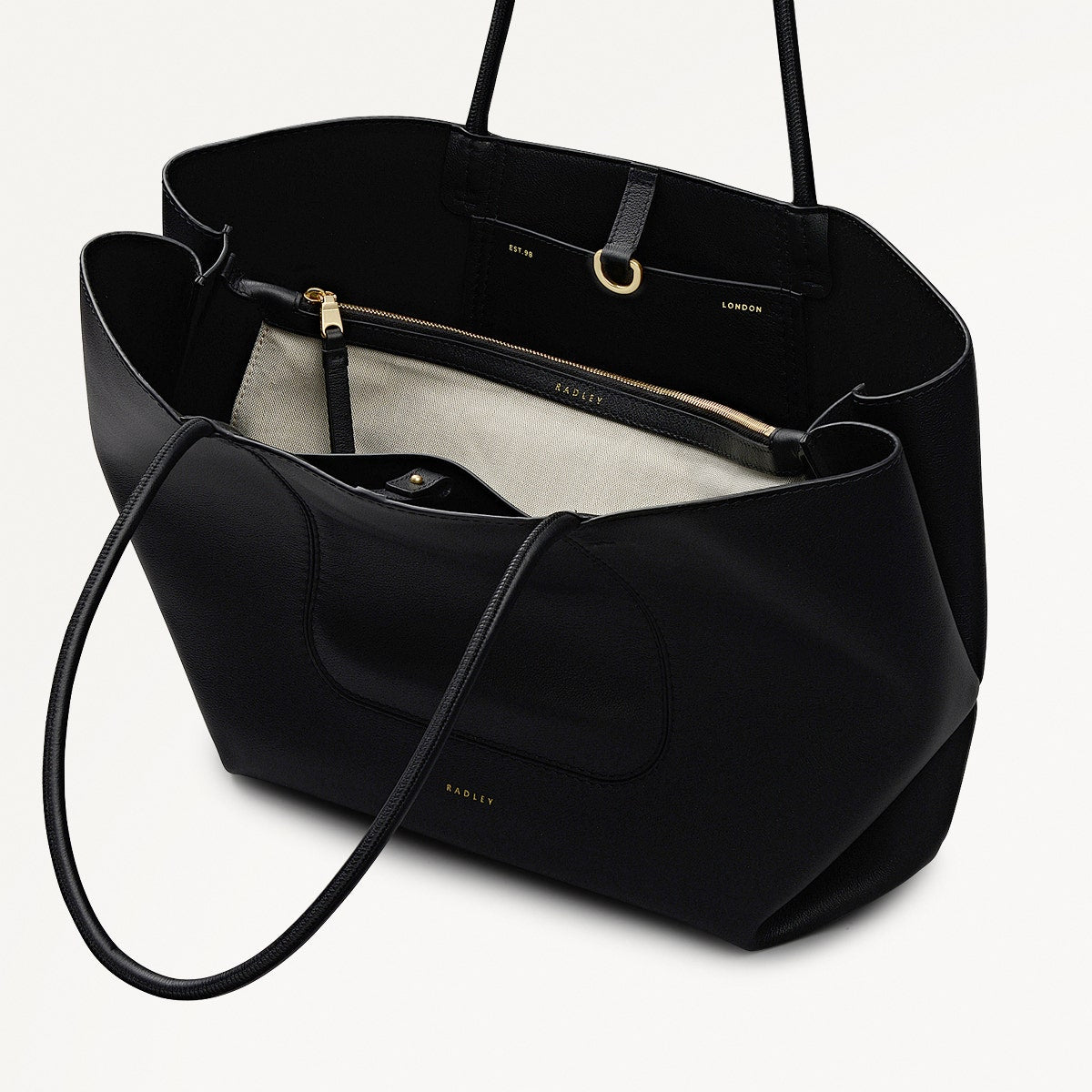 Black Medium Ziptop Shoulder | The Compton AW25 | Radley London