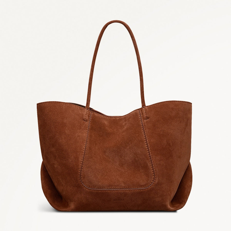 The Compton Suede Medium Ziptop Shoulder Bag - RHD23401