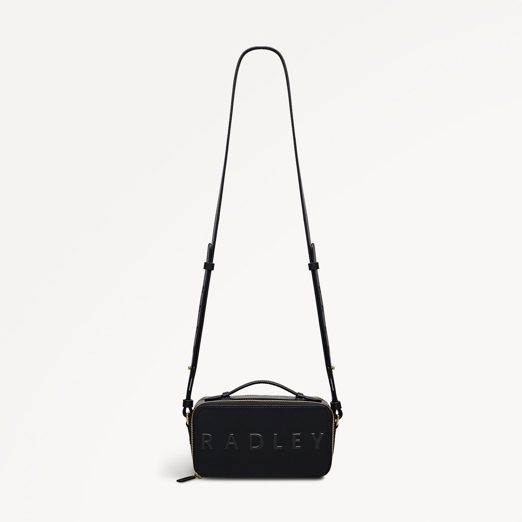 Calvert Road Leather Zip Around Cross Body Bag in Black - 112203