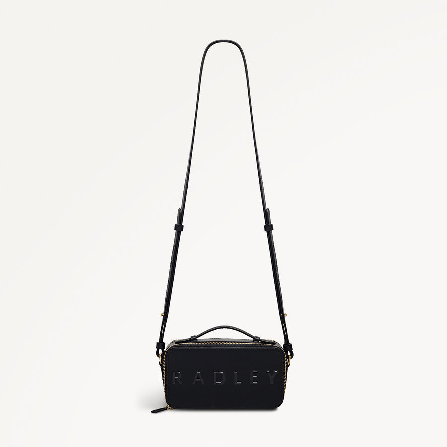 Calvert Road Leather Zip Around Cross Body Bag in Black - 112203
