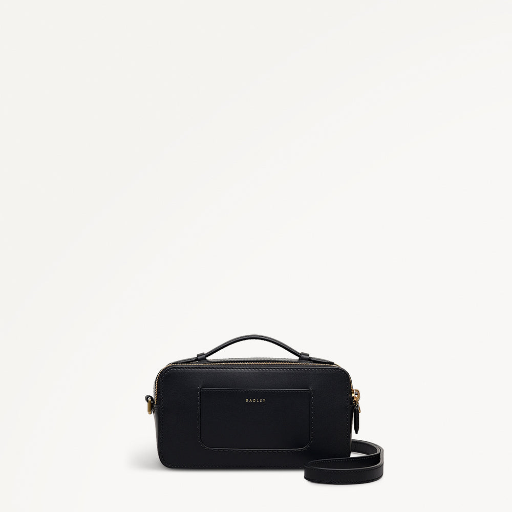 Calvert Road Leather Zip Around Cross Body Bag in Black - 112203