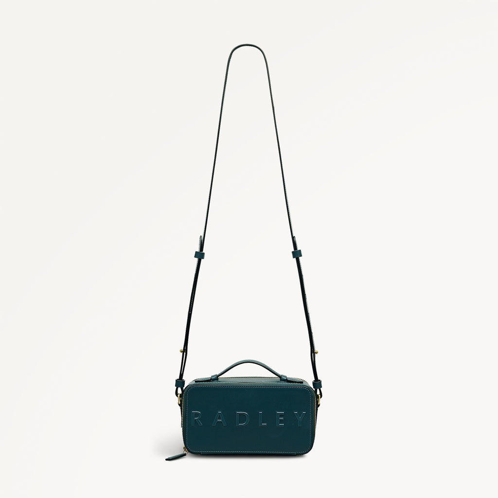 Calvert Road Leather Zip Around Cross Body Bag in Teal - 112204