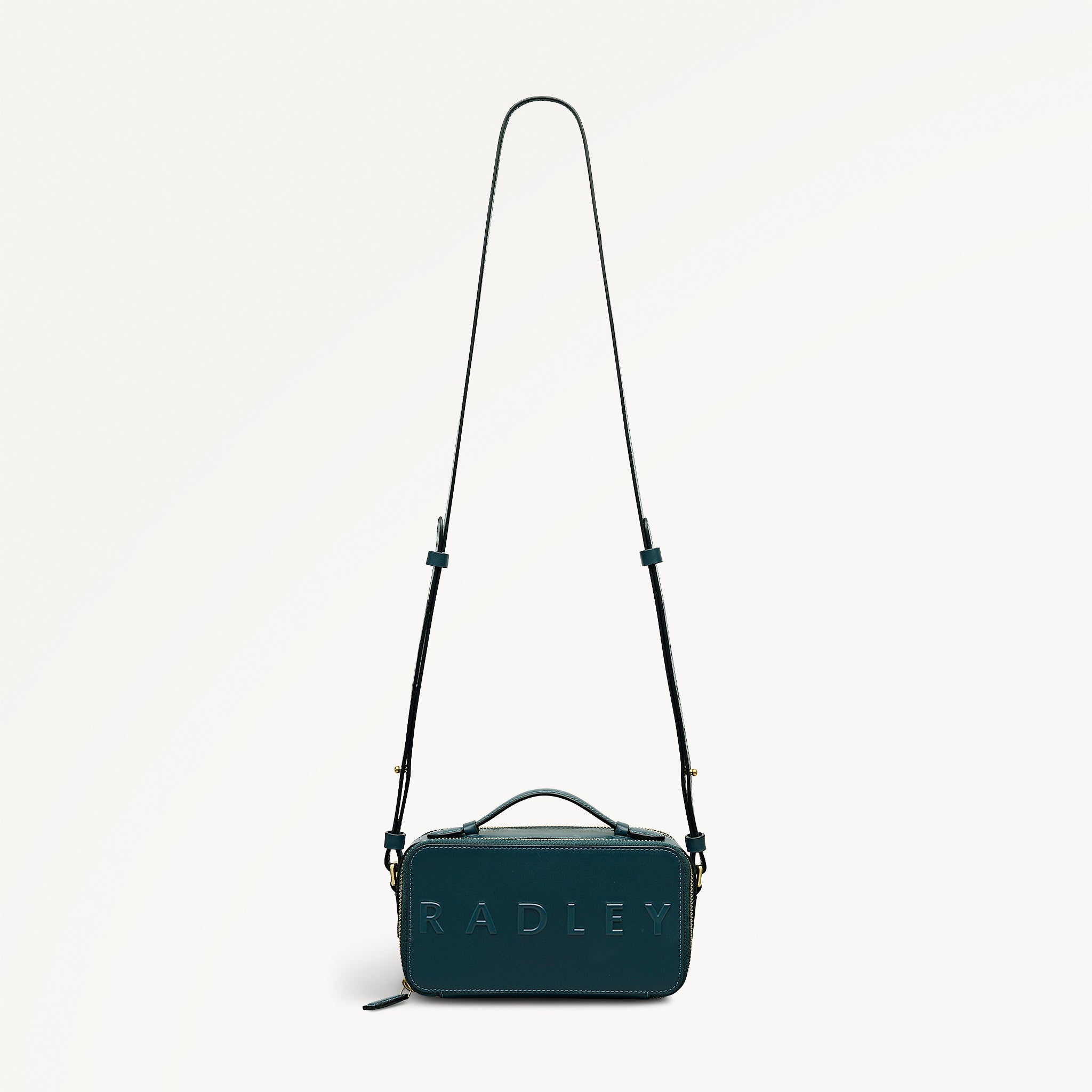Calvert Road Leather Zip Around Cross Body Bag in Teal - 112204